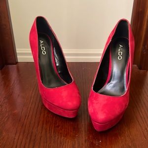 Aldo red high heels 7.5 us
